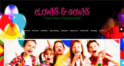 Desktop Screenshot of clownsandgowns.com